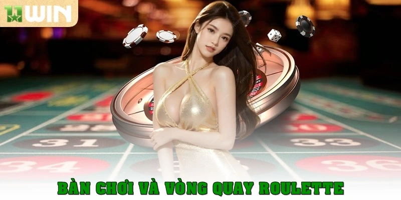 Bàn chơi và vòng quay Roulette