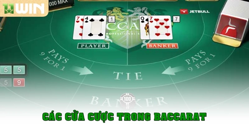 Các cửa cược trong Baccarat là gì?